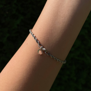 Genuine Tiffany & Co 925 Sterling Silver Twist Rope Chain Braid Bracelet 7in 4mm