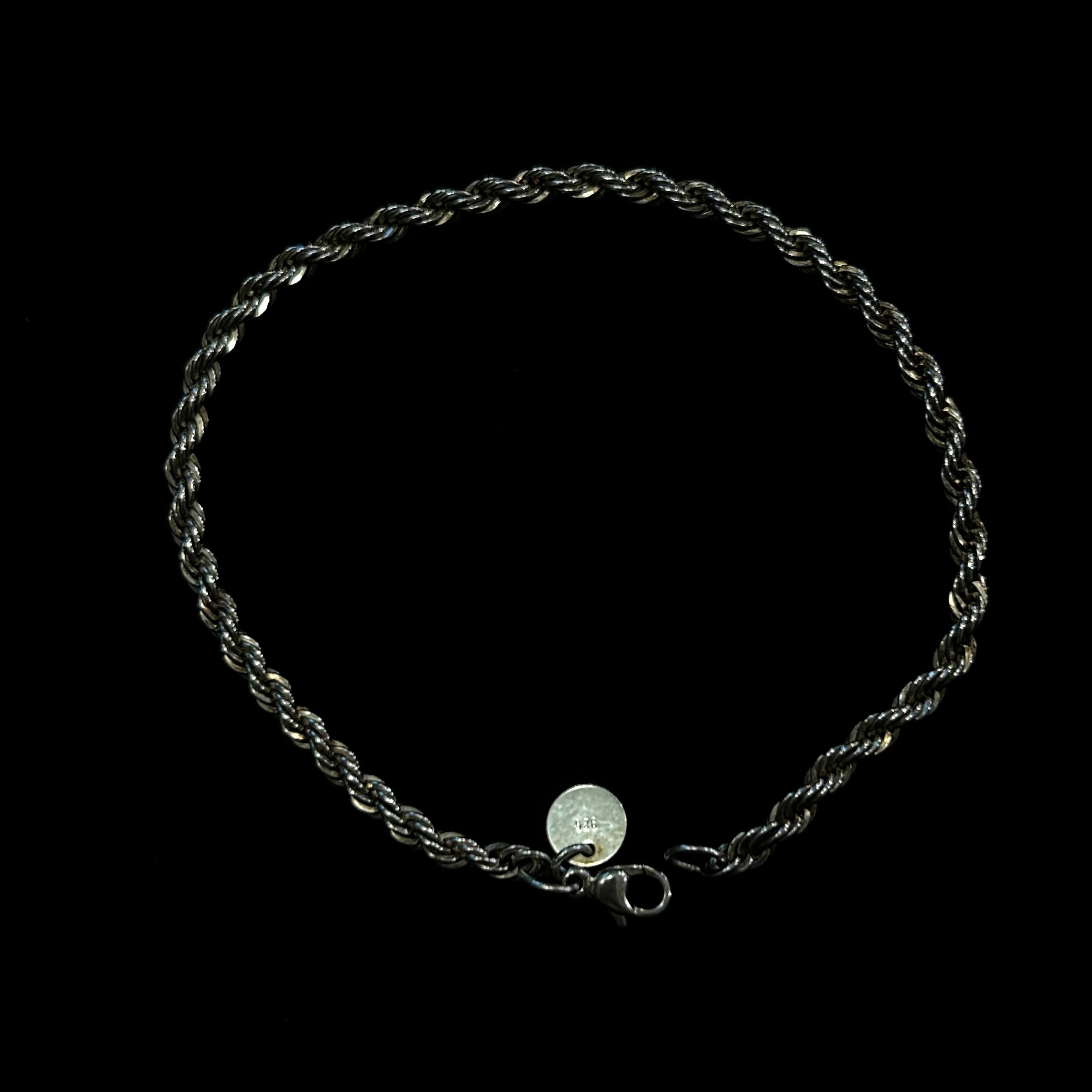 Genuine Tiffany & Co 925 Sterling Silver Twist Rope Chain Braid Bracelet 7in 4mm - Image 6