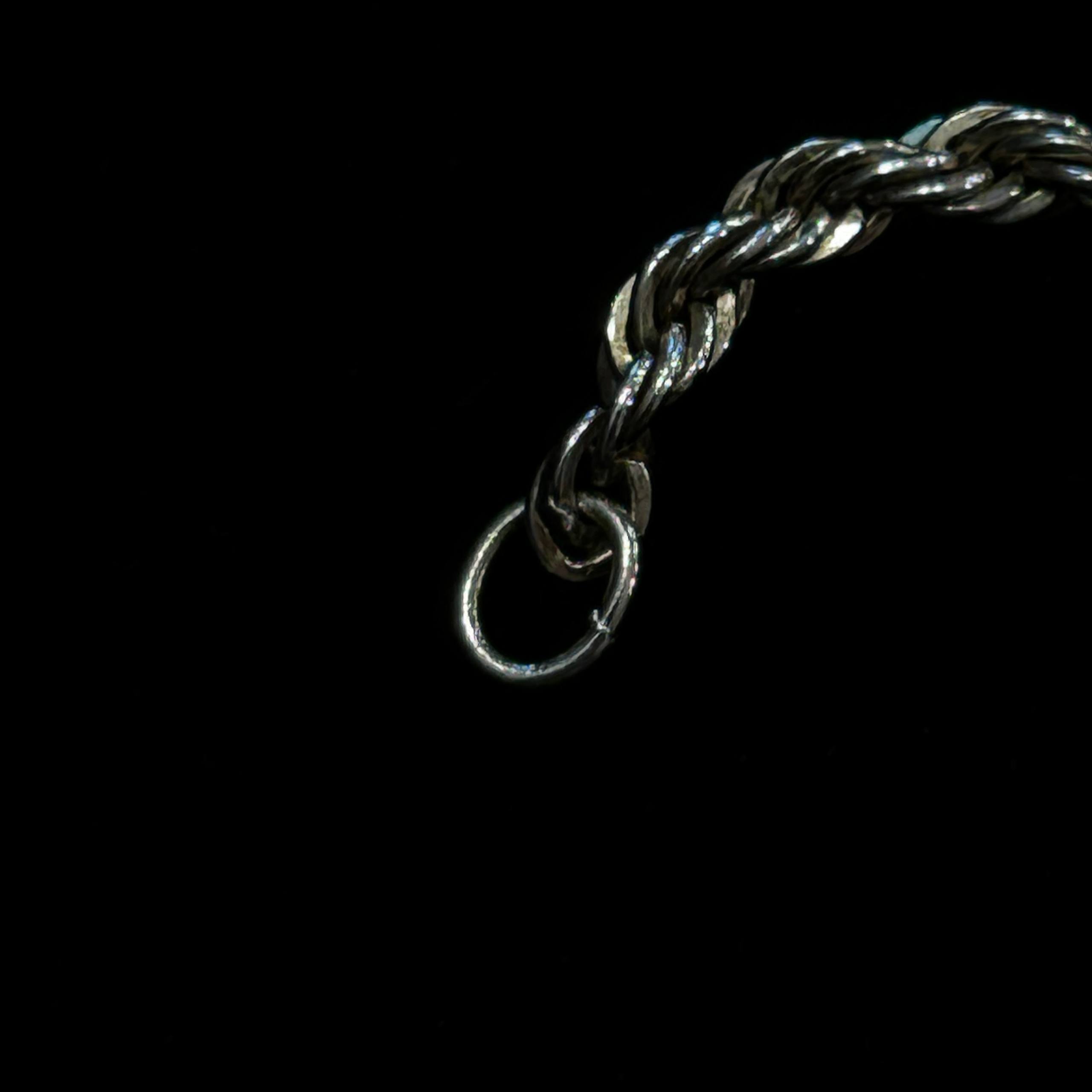 Genuine Tiffany & Co 925 Sterling Silver Twist Rope Chain Braid Bracelet 7in 4mm - Image 3
