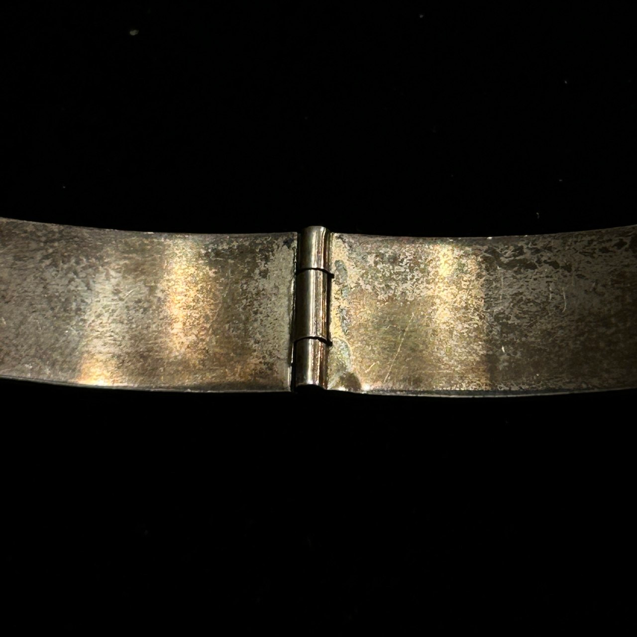 Vintage Mexico 925 Sterling Silver Bracelet Crushed Turquoise Inlay Floral 18g - Image 3